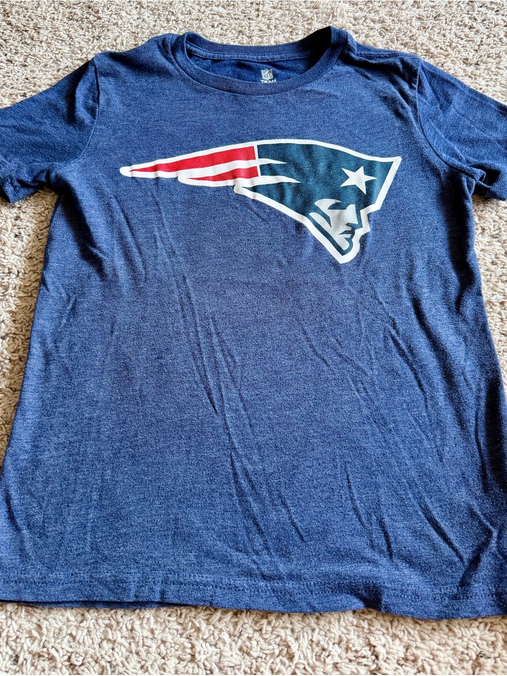 Official NFL New England Patriots Kid’s T-Shirt Size M 8 Navy Blue